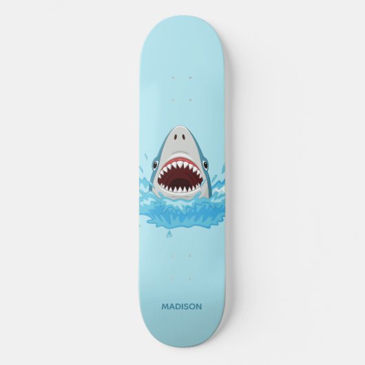 Naam Funny Shark Persoonlijk Skateboard (Voorkant)