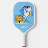 Naam Funny Shark Pickleball Paddle (Achterkant)