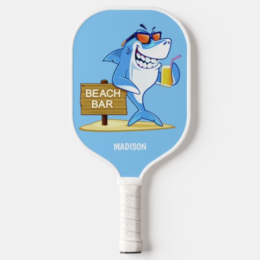 Naam Funny Shark Pickleball Paddle (Voorkant)