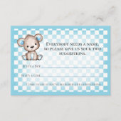 Naam Game Teddy Bear Picnic Baby shower Game Informatiekaartje (Voorkant)