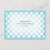 Naam Game Teddy Bear Picnic Baby shower Game Informatiekaartje (Achterkant)