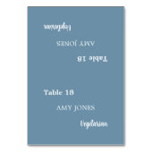 Naam Gast Maaltijdkeuze Dusty Blue Place Card Kaart (Voorkant)