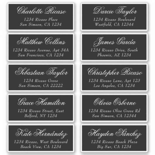 Naam gasten Adres Gepersonaliseerd verzendlabel Sticker (Voorkant)