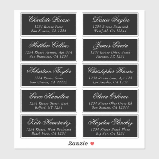 Naam gasten Adres Gepersonaliseerd verzendlabel Sticker (Vel)