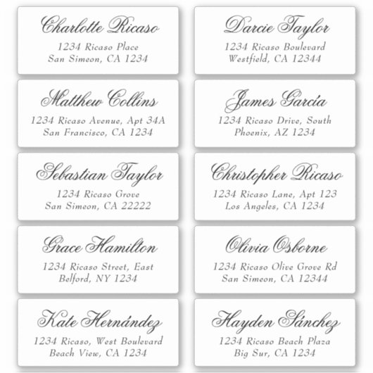 Naam gasten Adres Gepersonaliseerd verzendlabel Sticker (Voorkant)