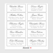 Naam gasten Adres Gepersonaliseerd verzendlabel Sticker (Vel)
