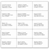 Naam gastlijst Adres Aangepast Sticker (Voorkant)