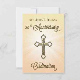 Naam gebedskaart 20e verjaardag priesterwijding Kr Bedankkaart