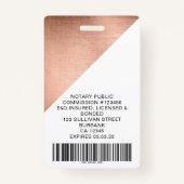 Naam geborstelde Metal Employee Photo Barcode Badge (Achterkant)