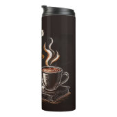 Naam Gedreven Door Koffie & Boeken Thermosbeker (Geroteerd rechts)