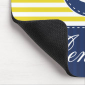  naam Geel en Blauw Ankerontwerp Muismat (Hoek)