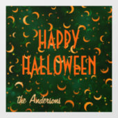 Naam Gelukkig Halloween Moons & Sterren Bokeh 12"x Raamsticker (Vel)