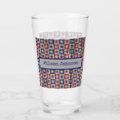 Naam, Geometrische sterren geschilderd hout effect Glas (Achterkant)