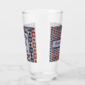 Naam, Geometrische sterren geschilderd hout effect Glas (Links)