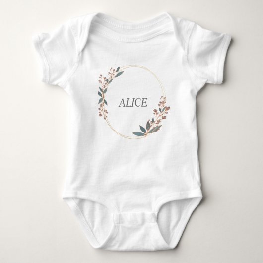 Naam Gepersonaliseerd Baby Romper (Voorkant)