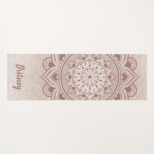 Naam Gepersonaliseerd Feminine Chic Roos Gold Mand Yogamat (Voorkant (horizontaal))