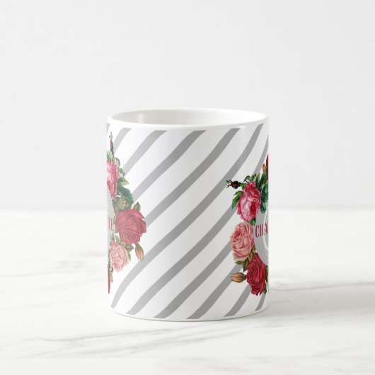 Naam gepersonaliseerd flessenmonogram koffiemok (Center)