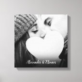 Naam gepersonaliseerd fotoscript canvas afdruk (Voorkant)
