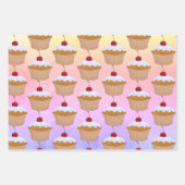 Naam Gepersonaliseerd Happy Birthday Cupcake/Polka Inpakpapier Vel (Voorkant 3)