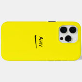 Naam Gepersonaliseerd Helder Geel Case-Mate iPhone Case (Achterkant (horizontaal))