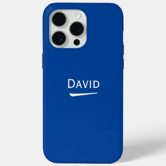 Naam Gepersonaliseerd Licht op Deep Blue Case-Mate iPhone Case (Achterkant)