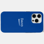 Naam Gepersonaliseerd Licht op Deep Blue Case-Mate iPhone Case (Achterkant (horizontaal))