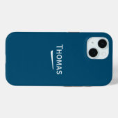 Naam Gepersonaliseerd Licht op Ocean Blue Case-Mate iPhone Case (Achterkant (horizontaal))