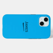 Naam Gepersonaliseerd Medium Sky Blue Case-Mate iPhone Case (Achterkant (horizontaal))