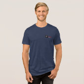 Naam - gepersonaliseerd monogram Tri-Blend shirt (Voorkant volledig)