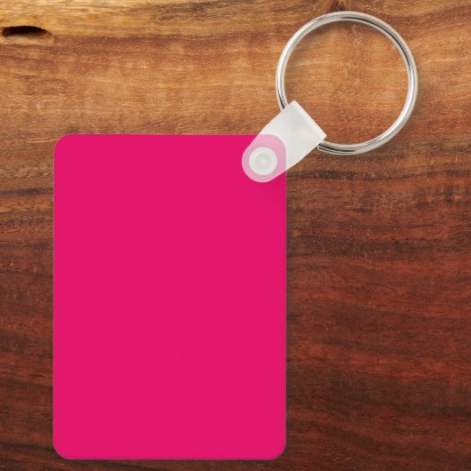 Naam Gepersonaliseerd Roze Sleutelhanger (Achterkant)