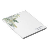Naam Gepersonaliseerde Botanische bossen Bladgroen Notitieblok (Schuin)