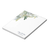 Naam Gepersonaliseerde Botanische bossen Bladgroen Notitieblok (Linkerzijde)