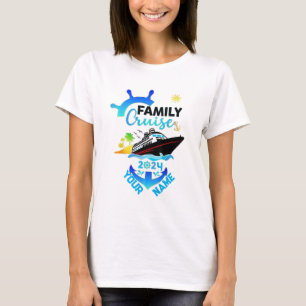 Naam Gepersonaliseerde Cruiseschip Familiereis T-shirt