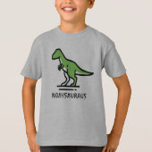 Naam gepersonaliseerde dinosaurus t-shirt (Voorkant)