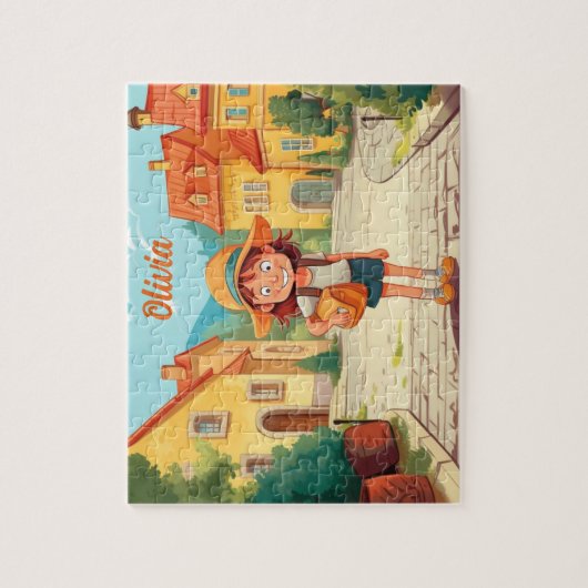 Naam Gepersonaliseerde Kinderen Legpuzzel (Verticaal)