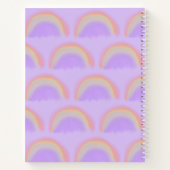 Naam gepersonaliseerde kleurrijke patroonschetsboe notitieboek (Achterkant)