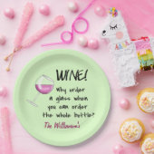 Naam Gepersonaliseerde rode wijn Funny Gezegde Gre Papieren Bordje (Feest)