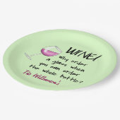 Naam Gepersonaliseerde rode wijn Funny Gezegde Gre Papieren Bordje (Gekanteld)