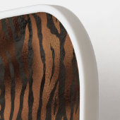 Naam Gepersonaliseerde tijgerafdrukwitboek Pickleball Paddle (Links Detail)