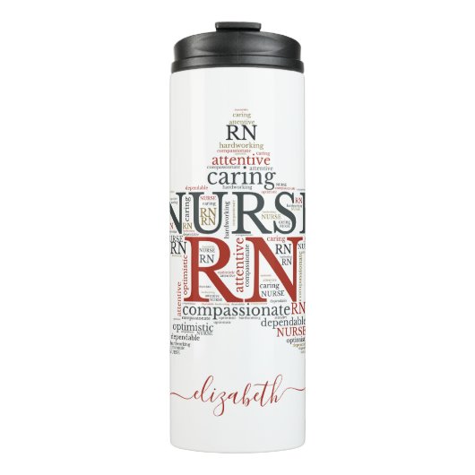 Naam Geregistreerde verpleegster RN Star Thermal T Thermosbeker (Voorkant)