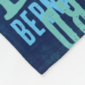 Naam Gerepliceerd in Shades of Coastal Blue Fleece Deken (Hoek)