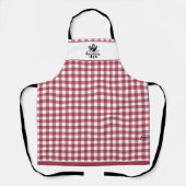 Naam Geserveerd Recept Zwart Wit Buffalo Plaid Schort (Voorkant)