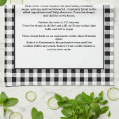 Naam Geserveerd Recept Zwart Wit Buffalo Plaid Theedoek (Gevouwen)