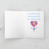 Naam  Get Well with Hearts and Balloon Kaart (Binnen)