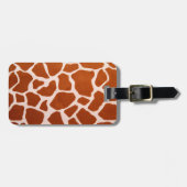 Naam Giraffe Safari Print Bagagelabel (Voorkant horizontaal)