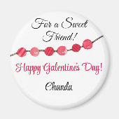 Naam | Girly Happy Galentine's Day 2.25-in Ronde Magneet (Voorkant)