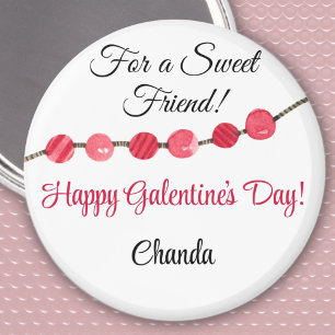 Naam Girly Happy Galentine's Day 2.25-in Ronde Magneet