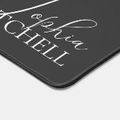 Naam Girly Script Zwart Bureaumat (Hoek)
