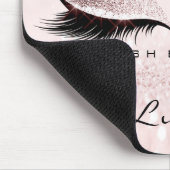 Naam Glitter Makeup Beauty Studio Lash Roze Rose Muismat (Hoek)