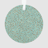 Naam Glittery Gold Feathers Monogram Ornament (achterkant)